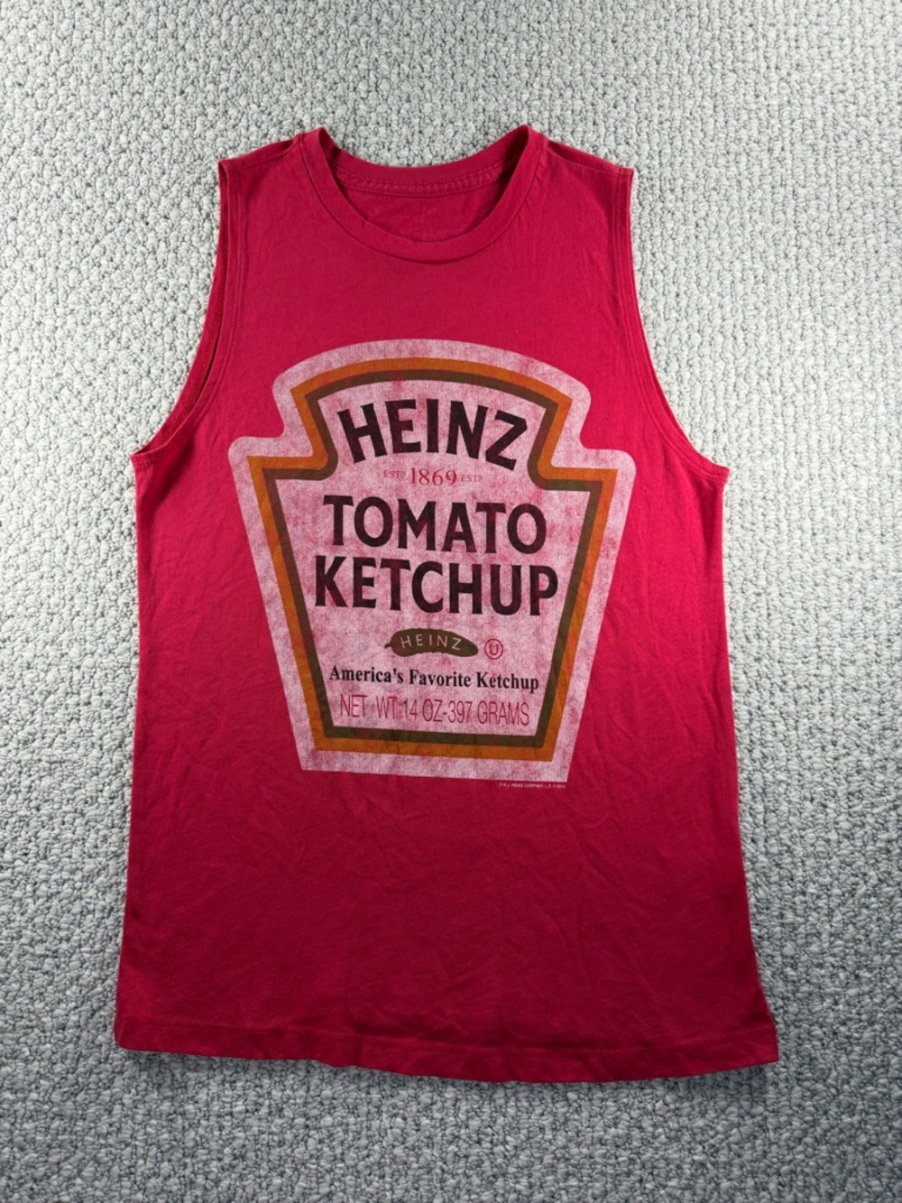 Mighty Fine Red Heinz Tomato Ketchup Graphic Tank Size M